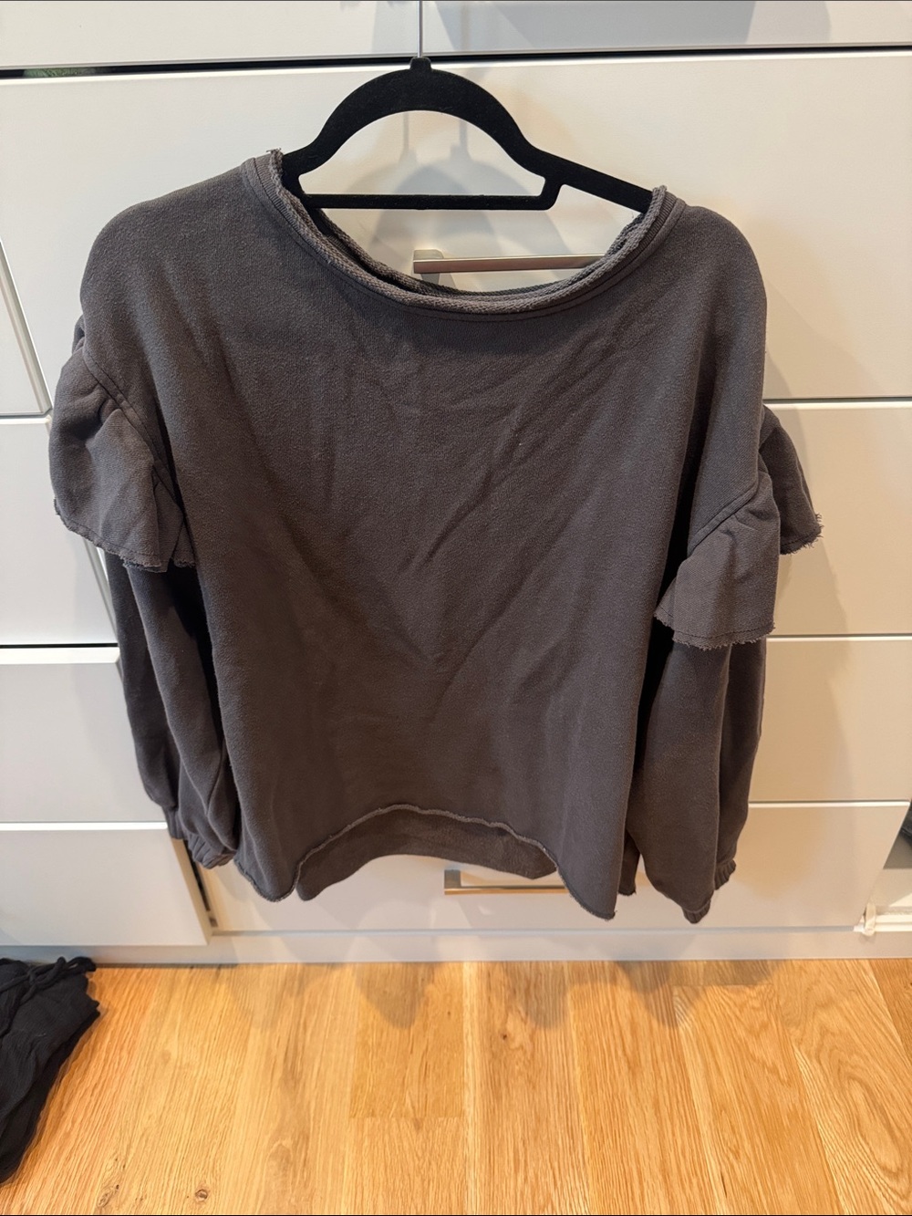 Ruffle sleeve aerie sweatshirt